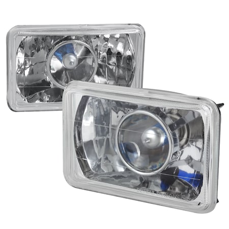 Spec-D Tuning All All All 4X6 Projector Headlights Chrome LHP-4X6